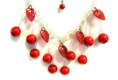 Lill's Jewelry Tokyo. by A Plastic Jewelry & Arty. | 1920's - 1930's - 1940's Vintage Style Cherrie motif Jewelrys.