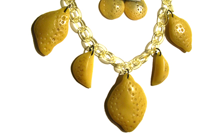 Lill's Jewelry Tokyo. by A Plastic Jewelry & Arty. | 1920's - 1930's - 1940's Vintage Style Fruit & Vegetable motif Jewelrys.